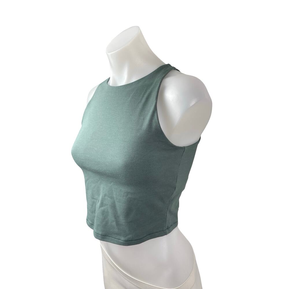 Old Navy Power Chill Green Sleeveless Yoga Athletic Activewear Crop Tank Top M - Picture 3 of 5